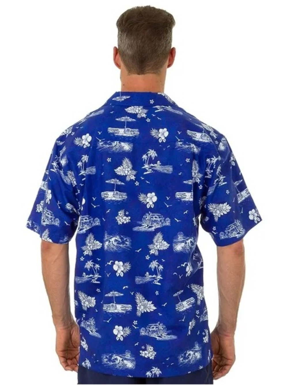 THREE ISLANDS XXL~HAWAIIAN SHIRT~ MOTORCYCLE BEER TOP~BARFLIES GRAPHIC SHIRT
